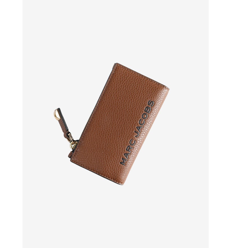 Marc Jacobs Bold Slg Medium Flat Wallet Cognac