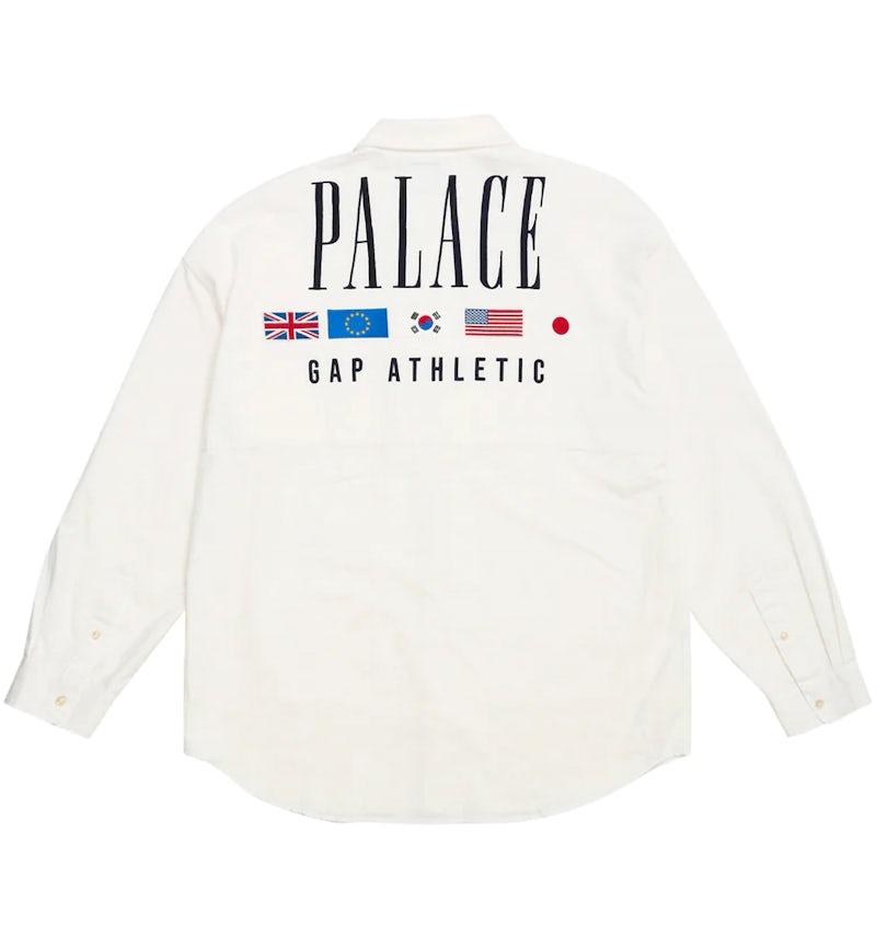 Palace x Gap Drop Shoulder Oxford Shirt White