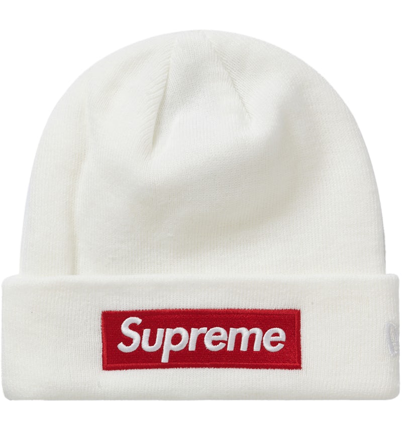 Supreme New Era Box Logo Beanie (FW21) White