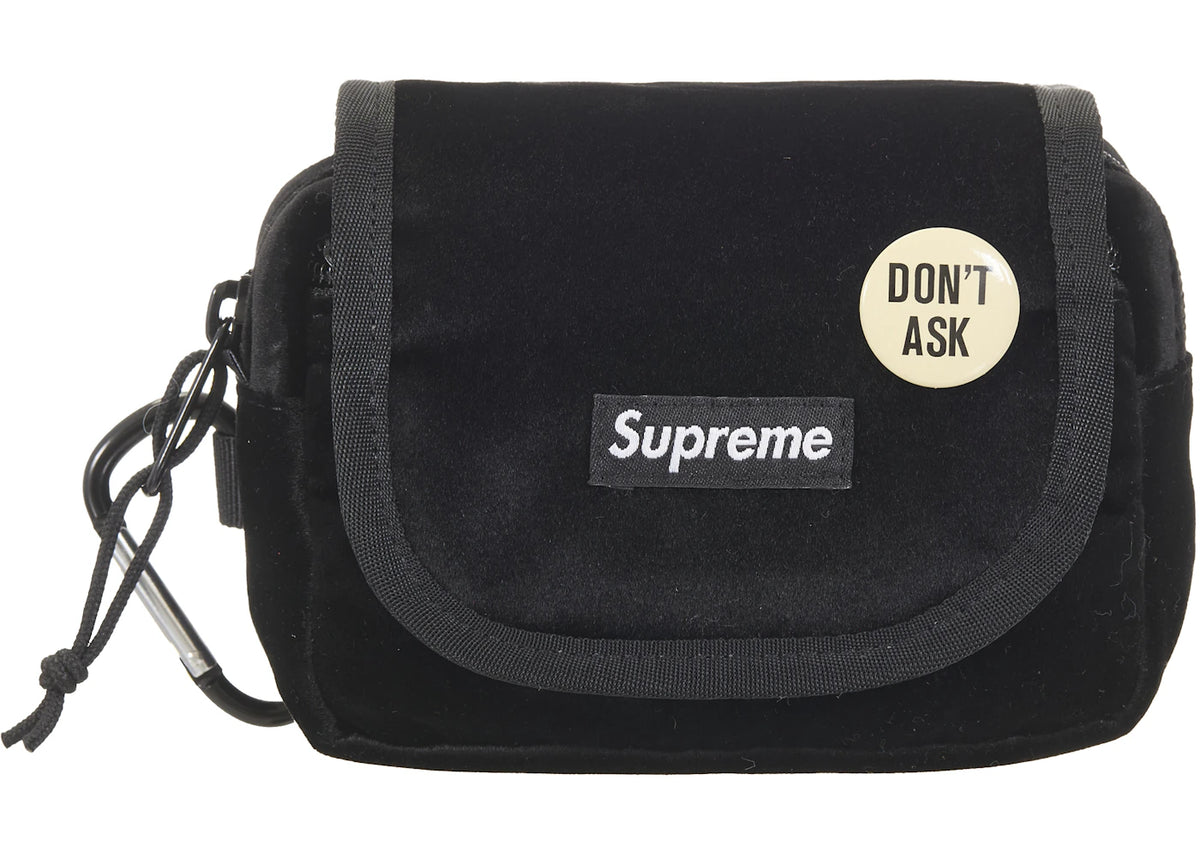 Supreme Velvet Mini Pouch Black